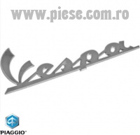 Emblema scris lateral spate stanga „Vespa” originala Vespa Elettrica - Primavera - Primavera - Sprint 50-125-150cc - montaj lateral